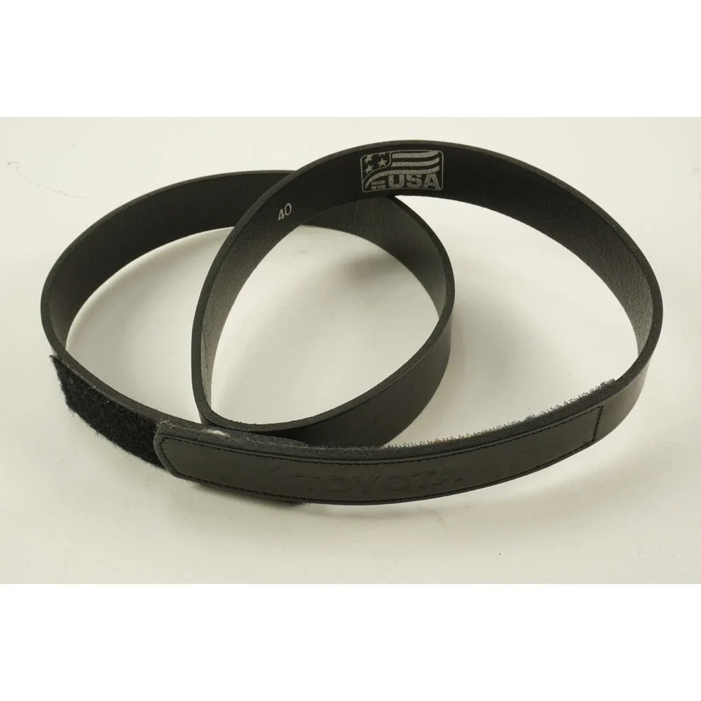Vintage Toyota TRD Black Leather Racing‎ Belt 40 Quick Release Hook & Loop USA